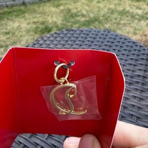 Christian Louboutin Gold Logo Keychain